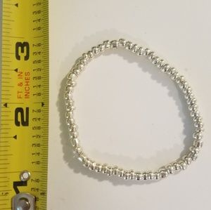 Hand made glass bead stretch bracelet